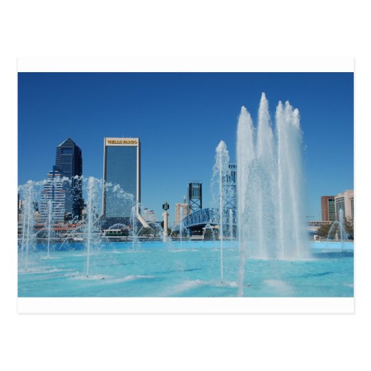 Downtown Jacksonville Florida Friendship Fountain Postcard