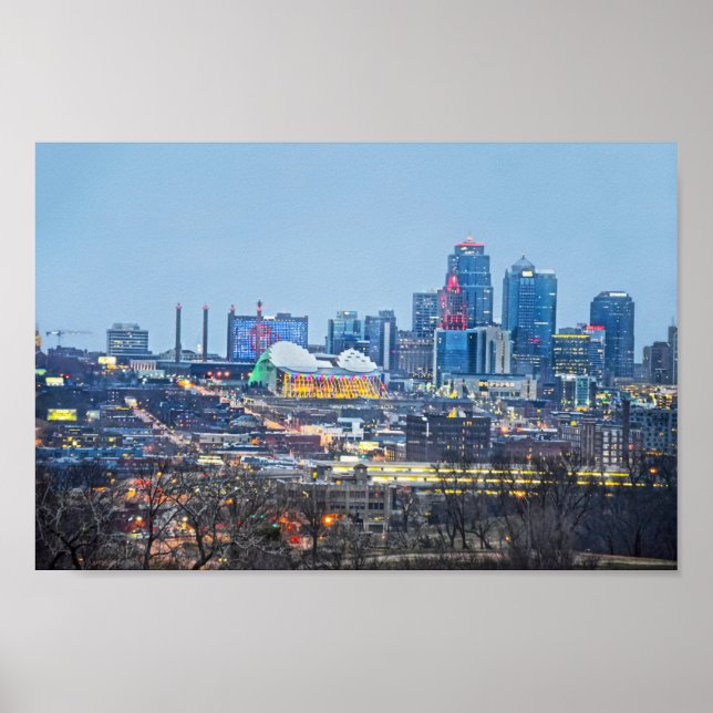 Downtown Kansas City Holiday Lights Poster (Front)