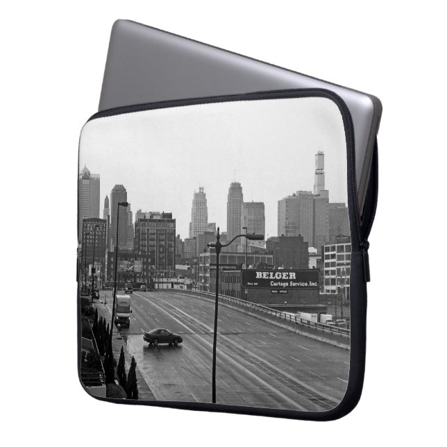 Downtown Kansas City Laptop Sleeve (Front Left)