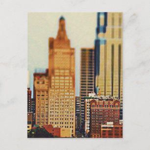 Downtown Kansas City Tilt-Shift, Paint Effect Postcard