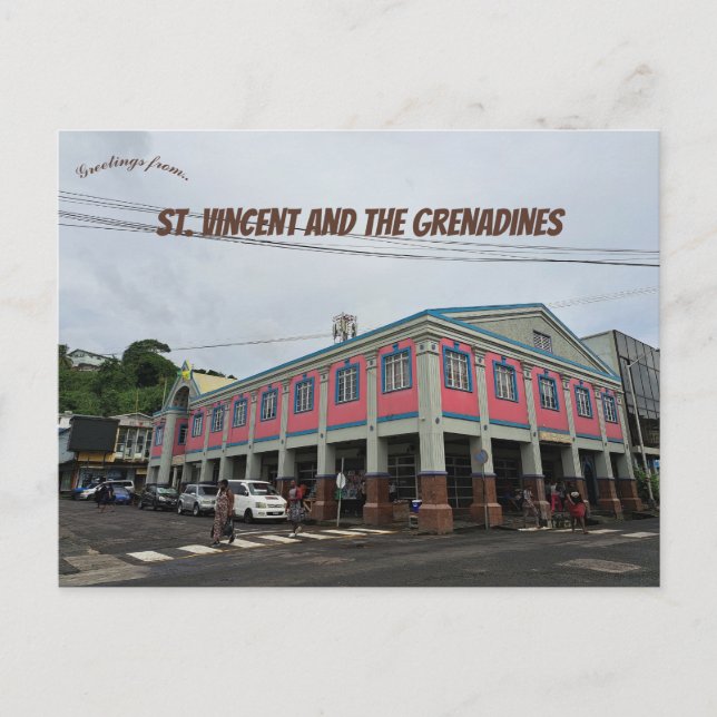 Downtown Kingstown St Vincent  Postcard (Front)