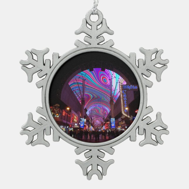 Downtown Las Vegas #5 Snowflake Ornament (Front)