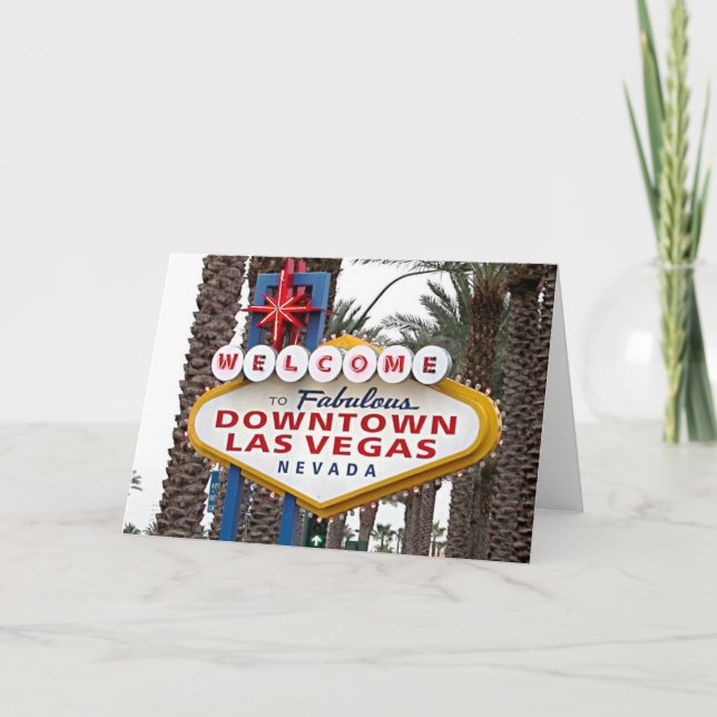 Downtown Las Vegas Greeting Card (Front)
