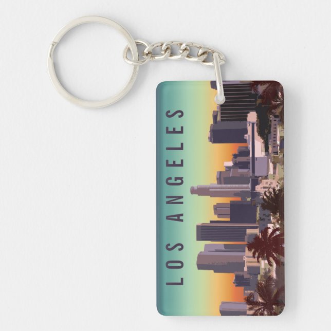 Downtown Los Angeles, California Keychain (Front)