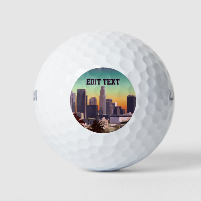 Downtown Los Angeles - Customizable Image Golf Balls (Front)