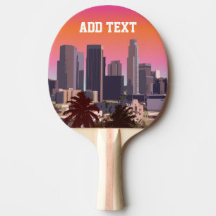 Downtown Los Angeles - Customizable Image Ping Pong Paddle