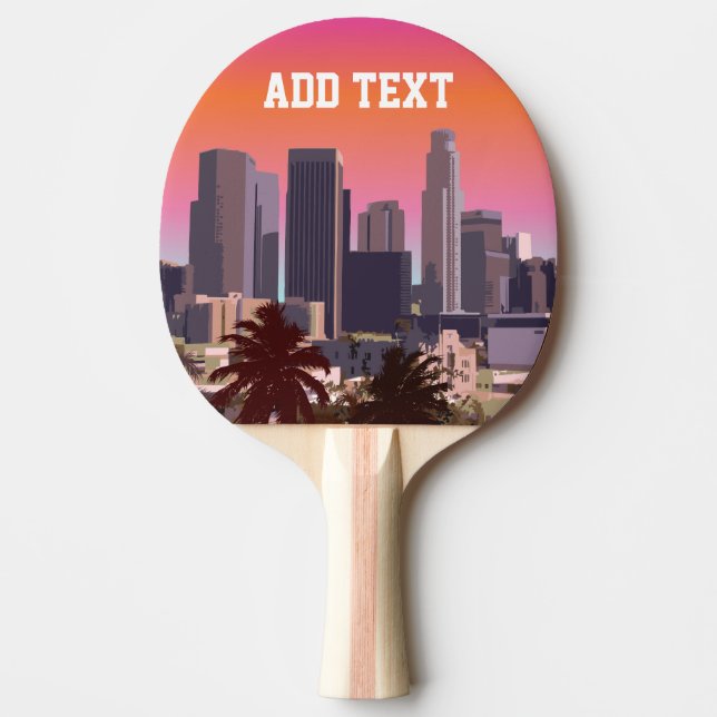 Downtown Los Angeles - Customizable Image Ping Pong Paddle (Front)