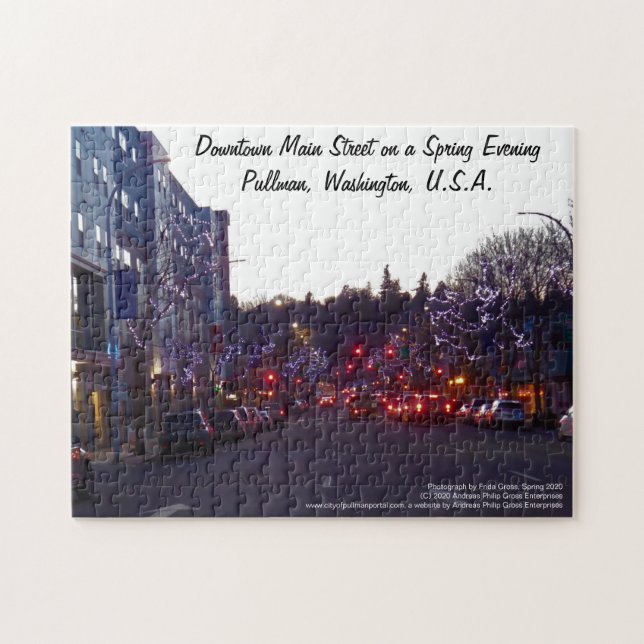 Downtown Main Street on a Spring Evening, Pullman Jigsaw Puzzle (Horizontal)