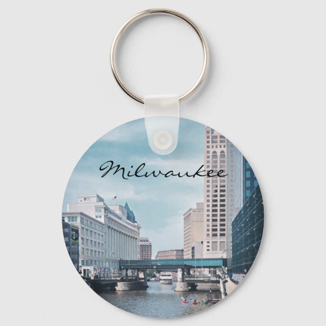 Downtown Milwaukee Wisconsin Keychain (Front)