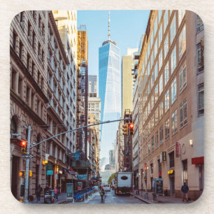 Downtown New York View of World Trade Centre Coaster