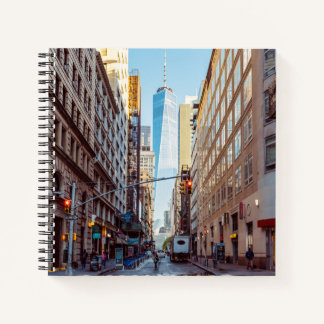 Downtown New York View of World Trade Centre Notebook