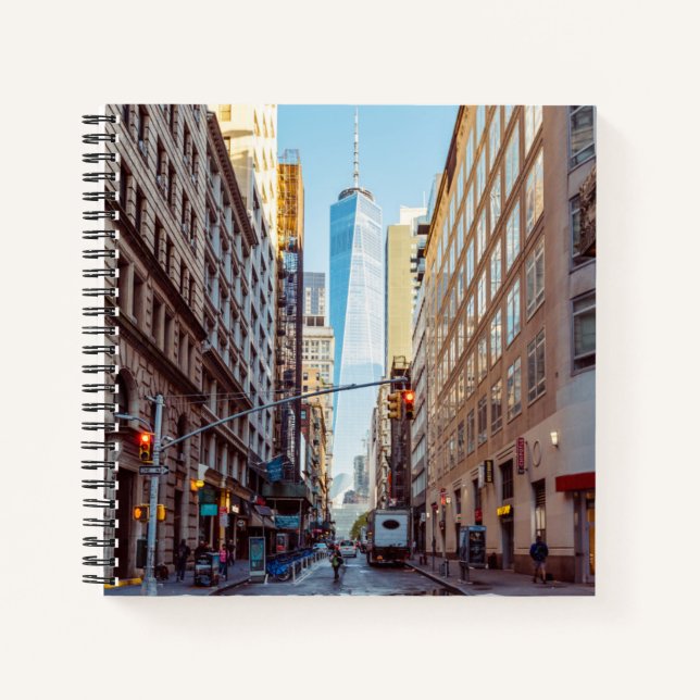 Downtown New York View of World Trade Centre Notebook (Front)