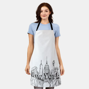 Downtown NYE New York Vacation Souvenirs NYC Gift Apron