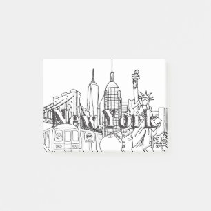 Downtown NYE New York Vacation Souvenirs NYC Gift Post-it Notes