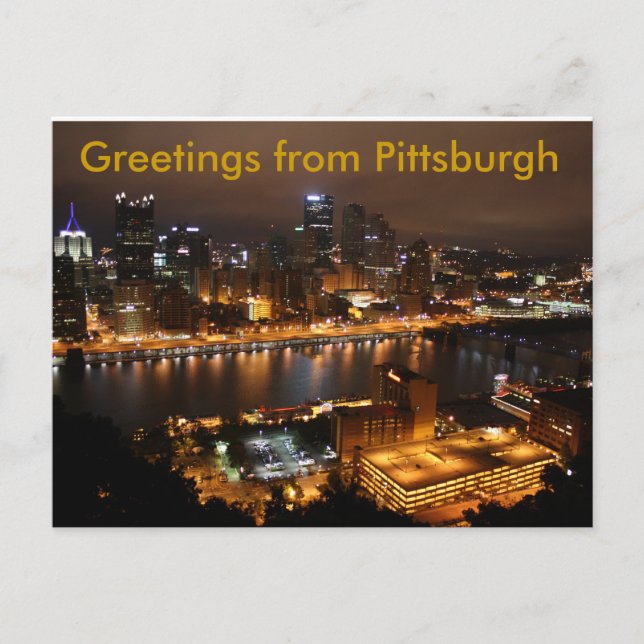 Downtown Pittsburgh, Greetings from Pittsburgh Postcard (Front)