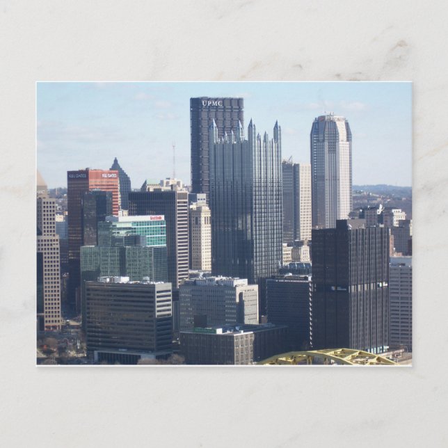 Downtown Pittsburgh Postcard (Front)