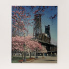 Downtown Portland Bridge | Cherry Blossom Puzzle