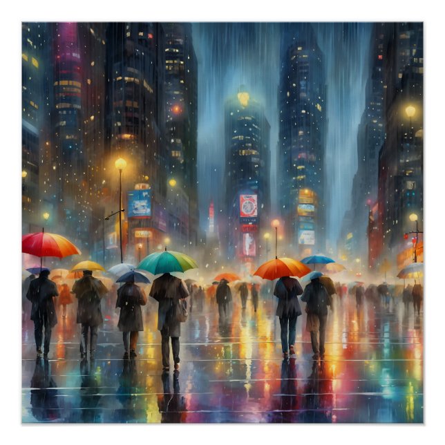 Downtown Rainfall Poster (Front)