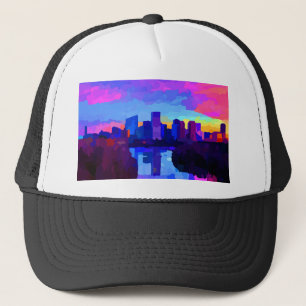 Downtown Richmond Virginia Skyline at Sunset Trucker Hat
