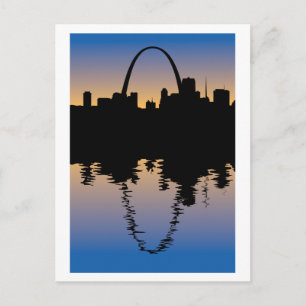 Downtown Saint Louis, Missouri Silhouette Postcard