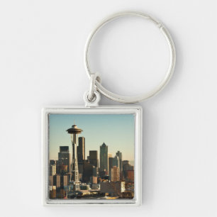 Downtown Seattle skyline and Space Needle Keychain