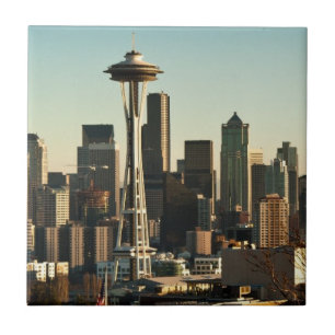 Downtown Seattle skyline and Space Needle Tile