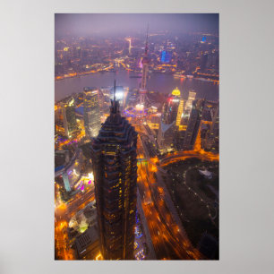 Downtown Shanghai City Poster