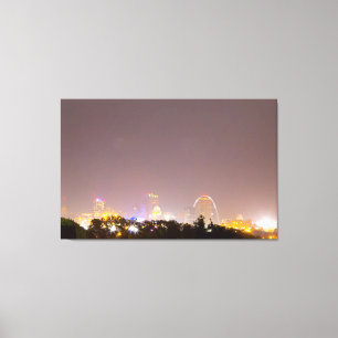 Downtown St. Louis, Missouri at Night Canvas Print