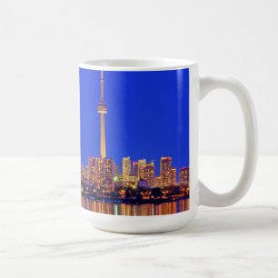 Downtown Toronto skyline at night Coffee Mug