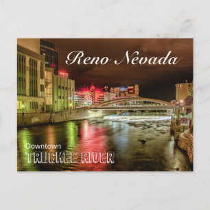 Downtown Truckee River Bridge Postcare Postcard
