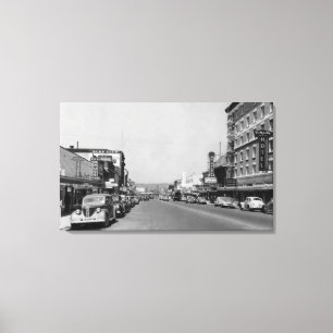 Downtown View of Chehalis, Washington Photograph Canvas Print