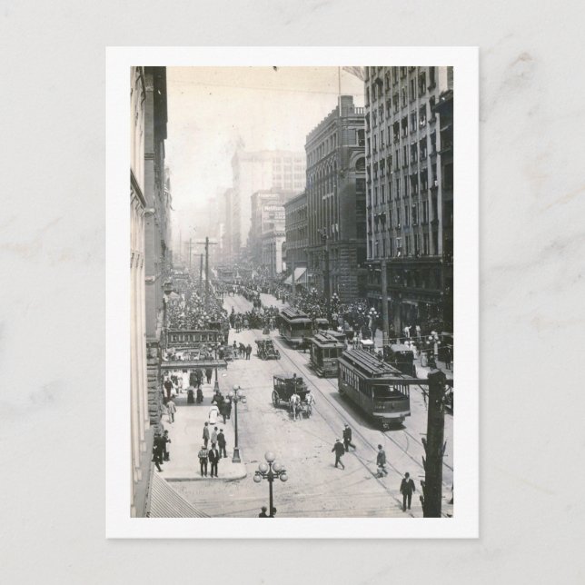 Downtown View, Seattle, Washington 1910 Vintage Postcard (Front)