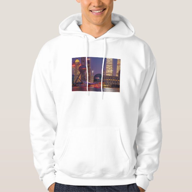 Downtown waterfront shanghai, China Hoodie (Front)