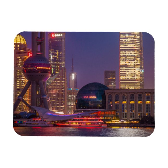 Downtown waterfront shanghai, China Magnet (Horizontal)