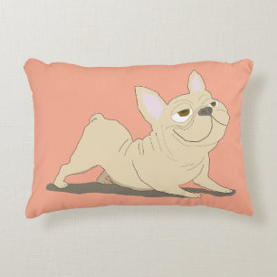 Downward dog accent pillow