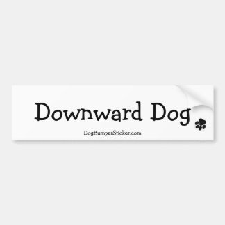 Downward Dog Bumper Sticker