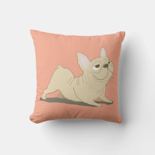 Downward dog throw pillow