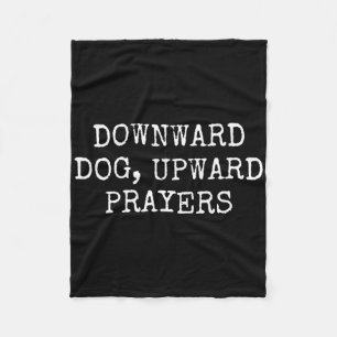 Downward Dog, Upward Prayers Christian Yoga Fleece Blanket