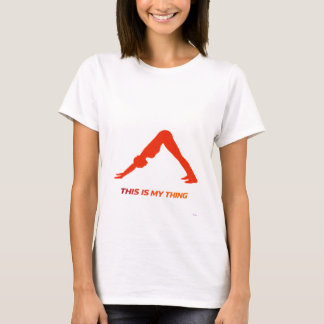 Downward Dog Yoga Silhouette Minimal Lifestyle T-Shirt