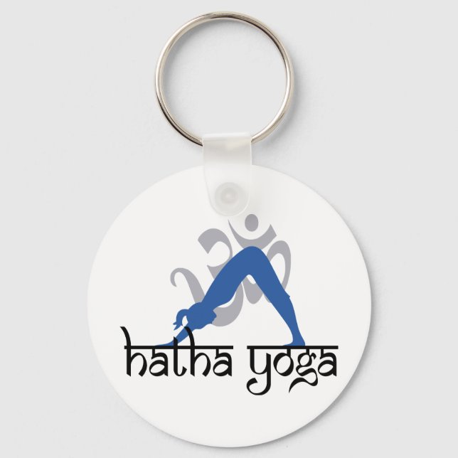Downward Facing Dog Hatha Yoga Keychain (Front)