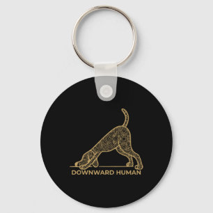 Downward Human – Mandala Dog Yoga Pose Yoga Dog Lo Keychain