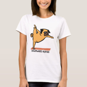 Downward Human-Yoga-Dog-Funny T-Shirt