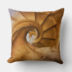 Downward spirl staircase, Portugal Throw Pillow