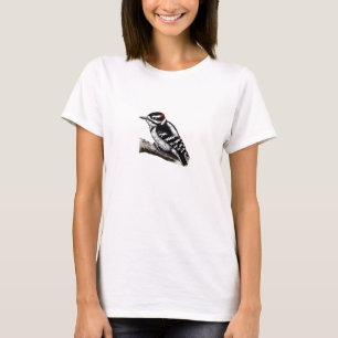 Downy Woodpecker bird Womens Basic T-Shirt