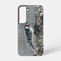 Downy Woodpecker in Snow - Original Photograph