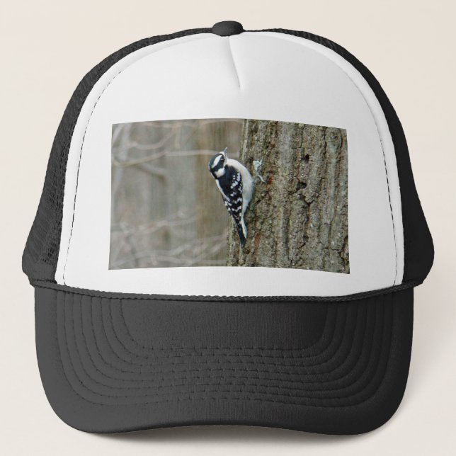 Downy Woodpecker Items Trucker Hat (Front)