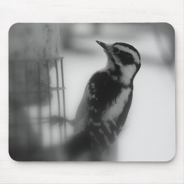 Downy Woodpecker Mouse Pad (Front)