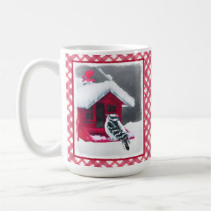 Downy Woodpecker Painting - Original Bird Art Coffee Mug