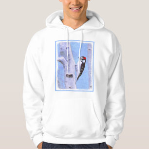 Downy Woodpecker Painting - Original Bird Art Hoodie