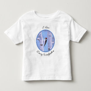 Downy Woodpecker Painting - Original Bird Art Toddler T-shirt
